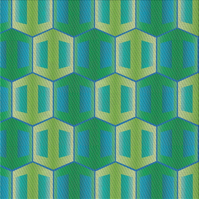 Square Patterned Lime Mint Green Novelty Rug, pat1453