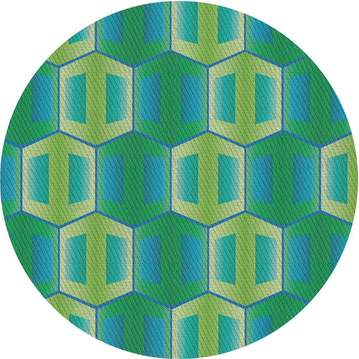 Square Machine Washable Transitional Lime Mint Green Rug, wshpat1453