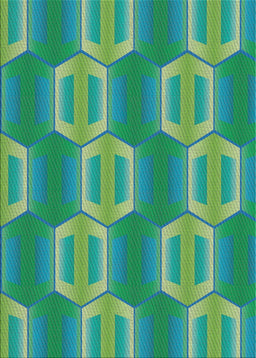 Patterned Lime Mint Green Novelty Rug, pat1453