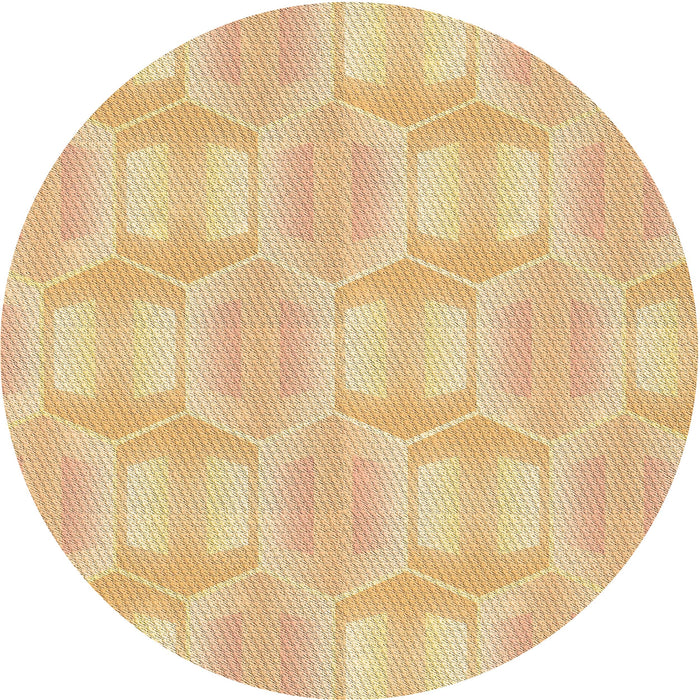 Square Patterned Orange Rug, pat1454brn