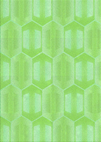 Machine Washable Transitional Green Rug, wshpat1454grn
