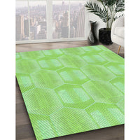 Patterned Green Rug, pat1454grn