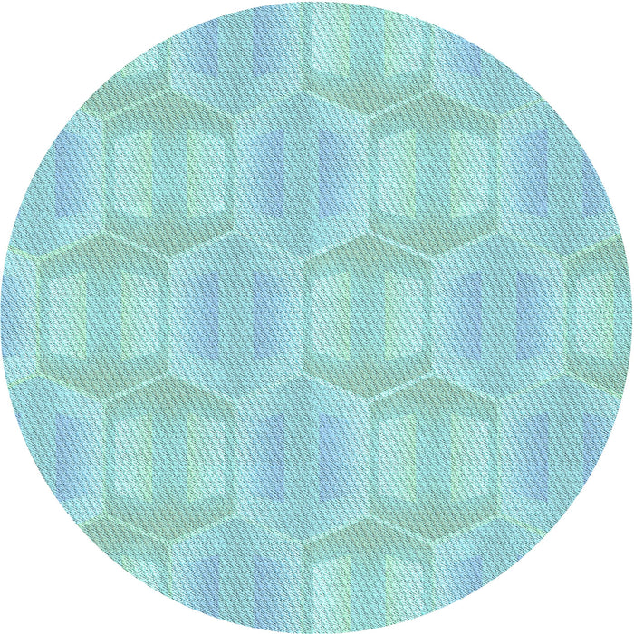 Square Patterned Blue Rug, pat1454lblu