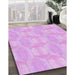 Patterned Purple Rug in Family Room, pat1454pur