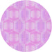 Square Patterned Purple Rug, pat1454pur