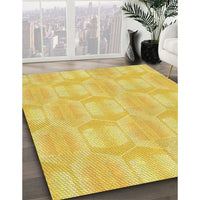 Patterned Yellow Rug, pat1454yw