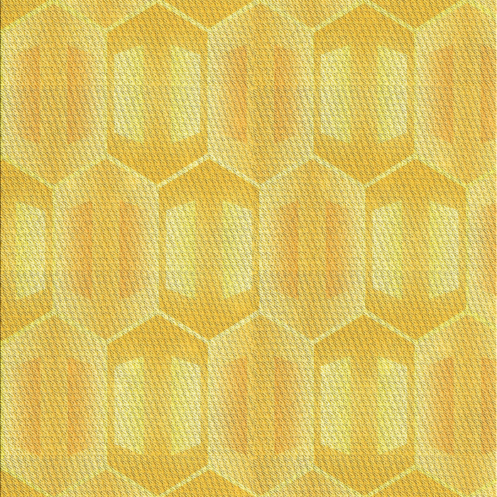Machine Washable Transitional Yellow Rug, wshpat1454yw