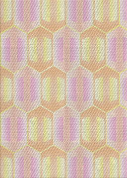 Patterned Vanilla Gold Novelty Rug, pat1454