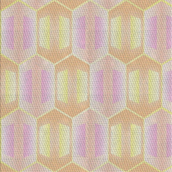 Patterned Vanilla Gold Novelty Rug, pat1454