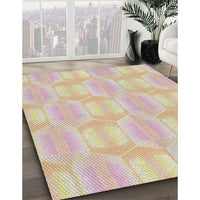 Patterned Vanilla Gold Novelty Rug, pat1454