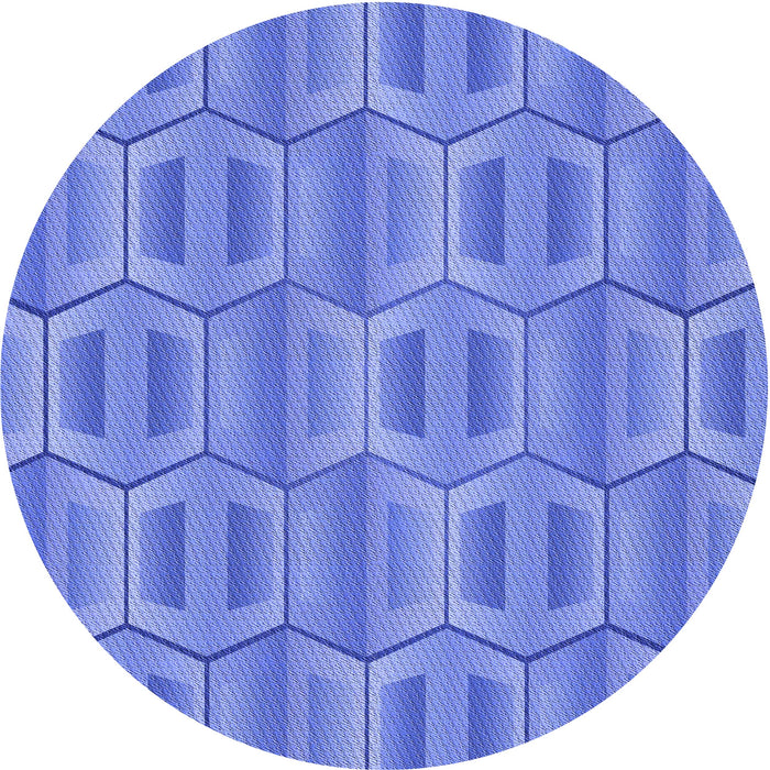 Square Patterned Sky Blue Rug, pat1455blu