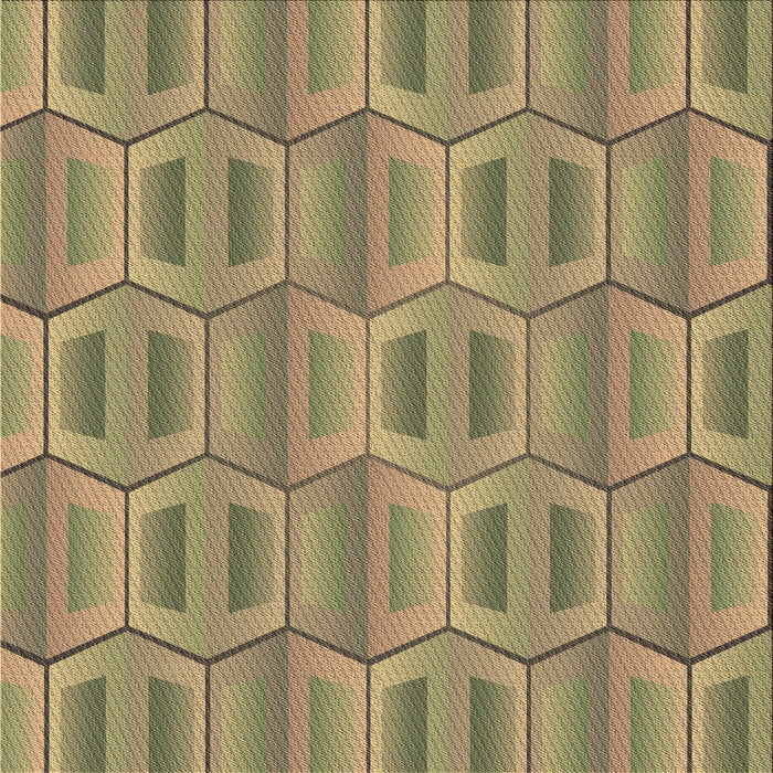 Round Patterned Brown Rug, pat1455brn