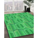 Machine Washable Transitional Neon Green Rug in a Family Room, wshpat1455grn