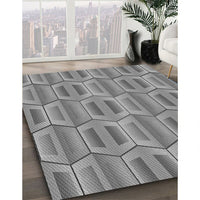 Patterned Dark Gray Rug, pat1455gry