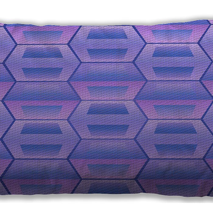 Patterned Rectangular Purple Mimosa Purple Lumbar Throw Pillow, 13 inch by 19 inch, lbpat1455pur
