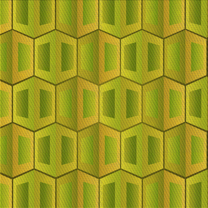 Round Patterned Dark Yellow Green Rug, pat1455yw