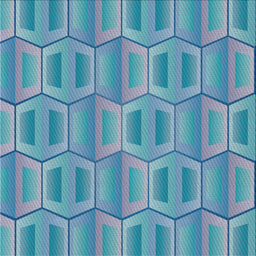 Square Patterned Blue Novelty Rug, pat1455