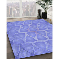 Patterned Denim Blue Rug, pat1456blu