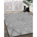 Patterned Gray Rug in Family Room, pat1456gry