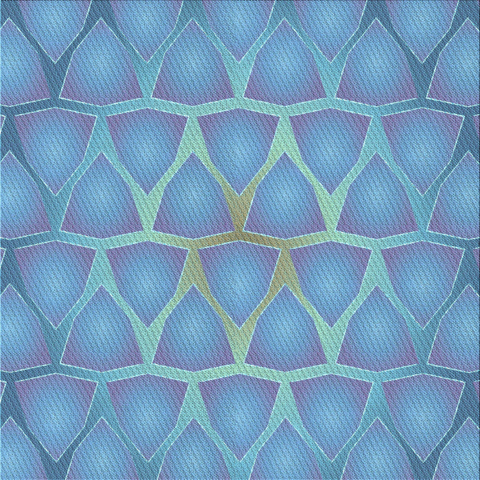 Round Patterned Diamond Blue Rug, pat1456lblu