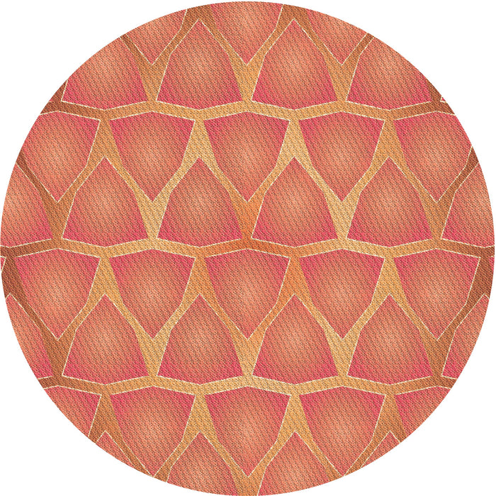 Square Patterned Orange Rug, pat1456org