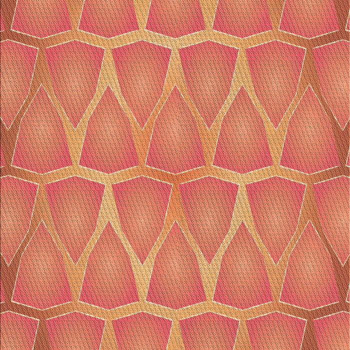 Patterned Orange Rug, pat1456org