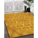 Machine Washable Transitional Neon Orange Rug in a Family Room, wshpat1456yw