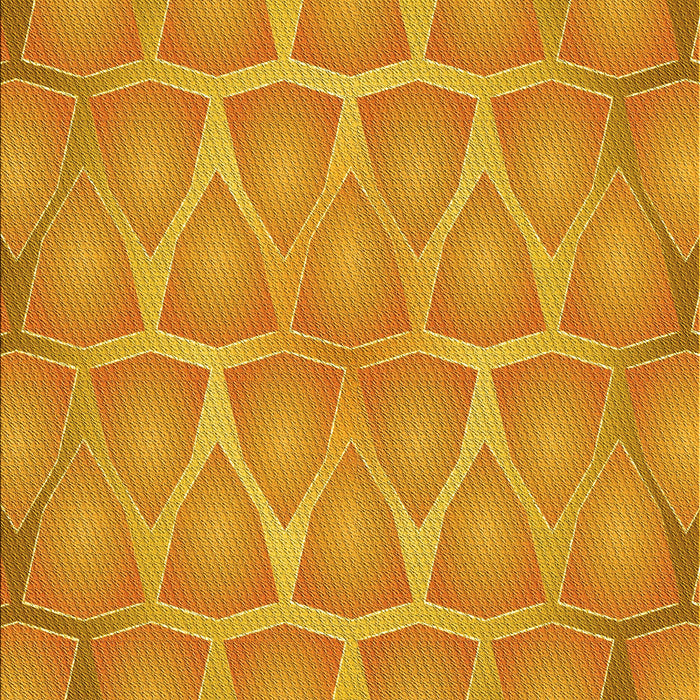 Patterned Neon Orange Rug, pat1456yw