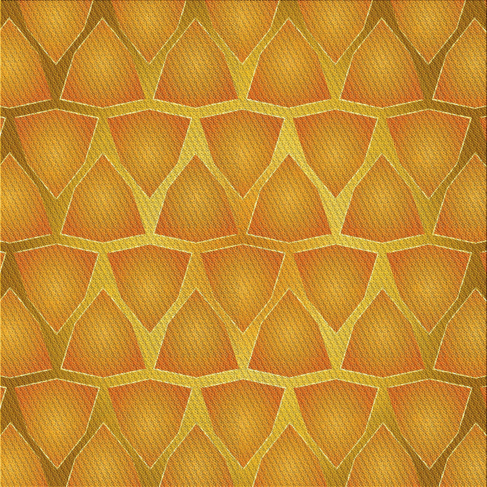 Round Patterned Neon Orange Rug, pat1456yw