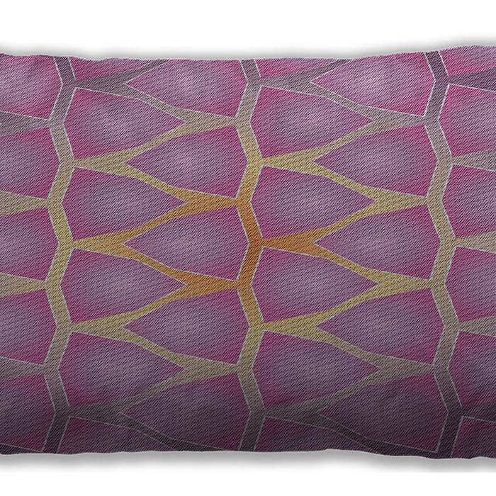Patterned Rectangular Plum Purple Lumbar Throw Pillow, 13 inch by 19 inch, lbpat1456