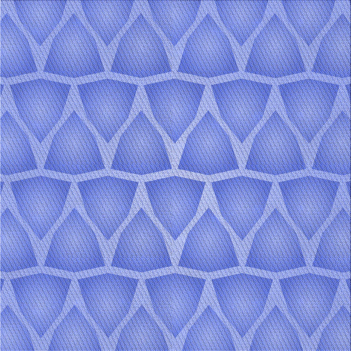 Round Patterned Blue Rug, pat1457blu