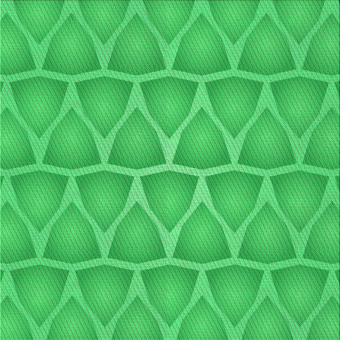 Round Patterned Neon Green Rug, pat1457grn