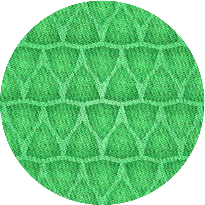 Square Patterned Neon Green Rug, pat1457grn