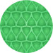 Square Patterned Neon Green Rug, pat1457grn