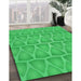 Patterned Neon Green Rug in Family Room, pat1457grn