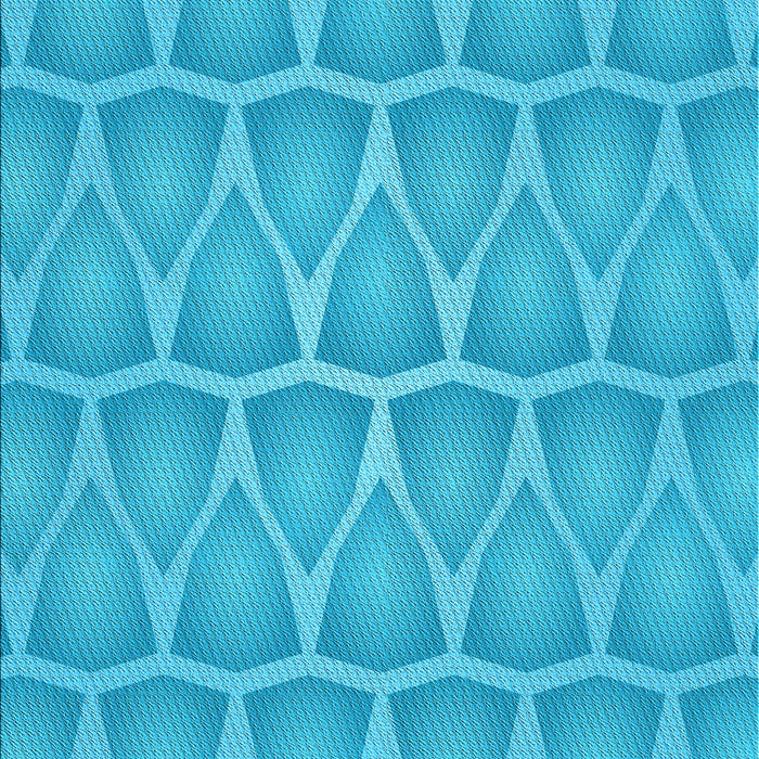 Patterned Bright Cyan Blue Rug, pat1457lblu