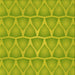 Round Patterned Neon Yellow Green Rug, pat1457yw