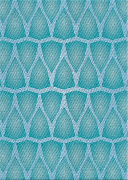 Patterned Light Sea Green Novelty Rug, pat1457