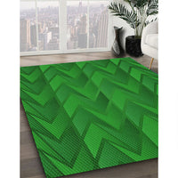 Patterned Green Rug, pat1458grn