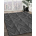 Machine Washable Transitional Dark Gray Black Rug in a Family Room, wshpat1458gry