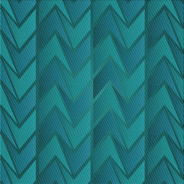 Round Patterned Dark Turquoise Green Rug, pat1458lblu