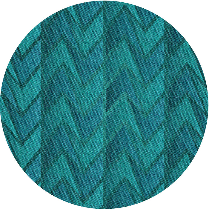 Square Patterned Dark Turquoise Green Rug, pat1458lblu