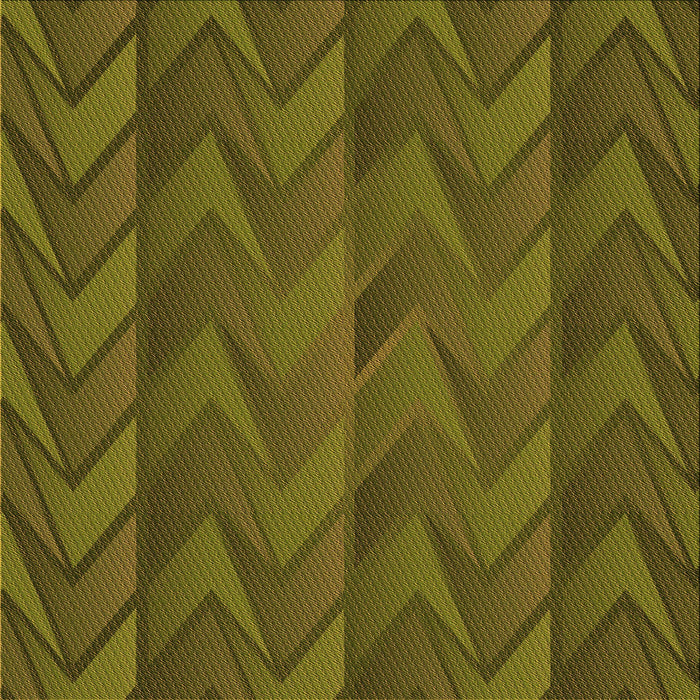 Round Patterned Dark Yellow Green Rug, pat1458org