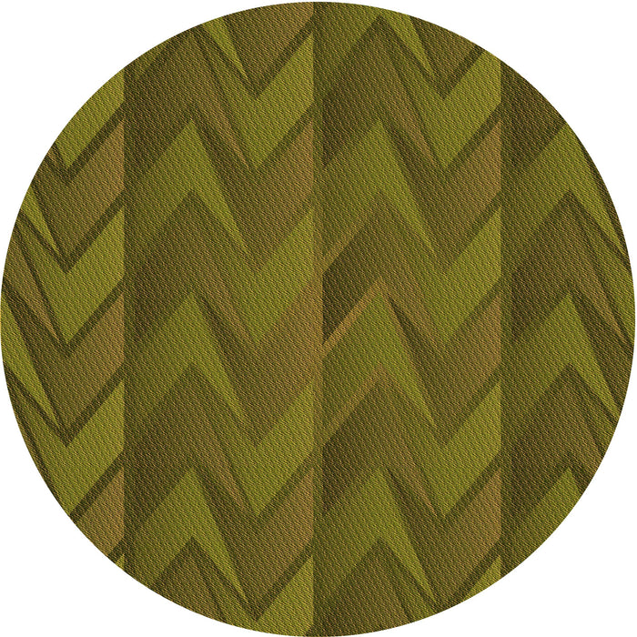 Square Machine Washable Transitional Dark Yellow Green Rug in a Living Room, wshpat1458org