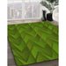 Machine Washable Transitional Dark Lime Green Rug in a Family Room, wshpat1458yw