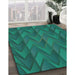 Patterned Light Sea Green Novelty Rug in Family Room, pat1458