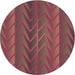 Square Patterned Rust Pink Rug, pat1459brn