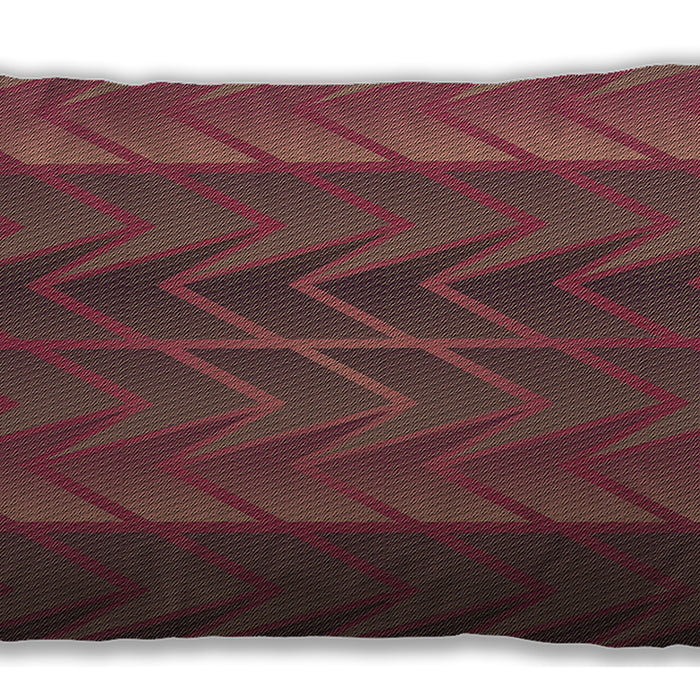 Patterned Rectangular Rust Pink Lumbar Throw Pillow, 13 inch by 19 inch, lbpat1459brn