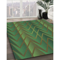 Patterned Green Rug, pat1459grn