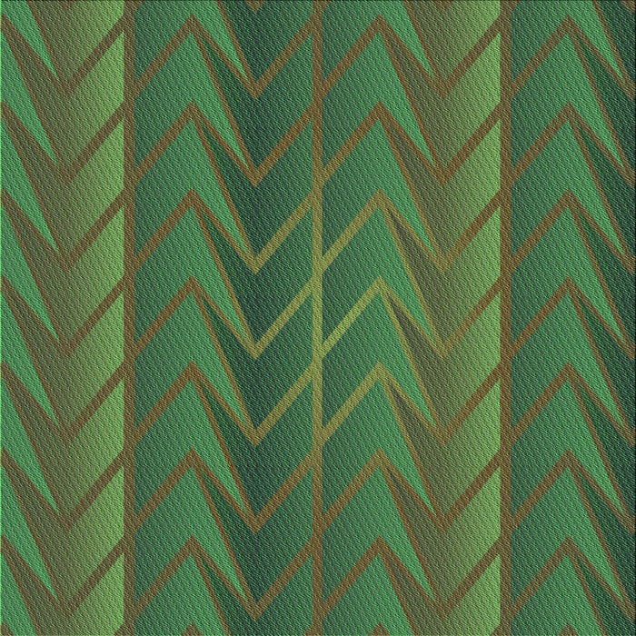 Round Machine Washable Transitional Green Rug, wshpat1459grn